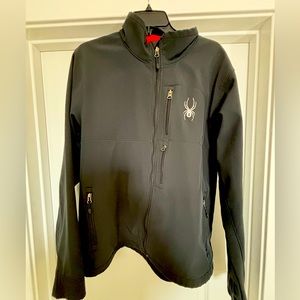 Men’s Large Spyder soft shell jacket Black